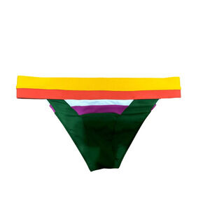 Robin Piccone‎ navy multi bikini bottom size Medium NEW